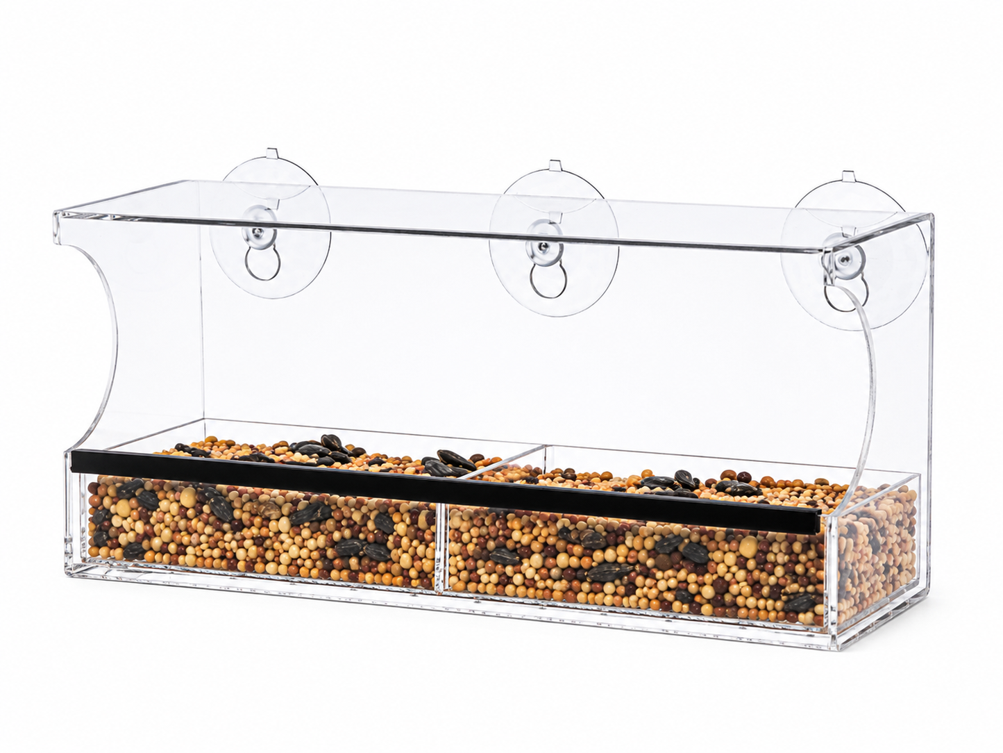 Window Bird Feeder with Strong Suction Cups and Seed Tray
