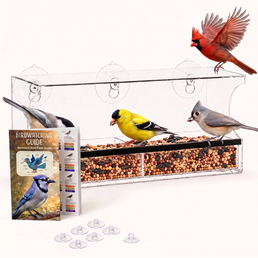 Ranch Window Bird Feeder + Bird Guide