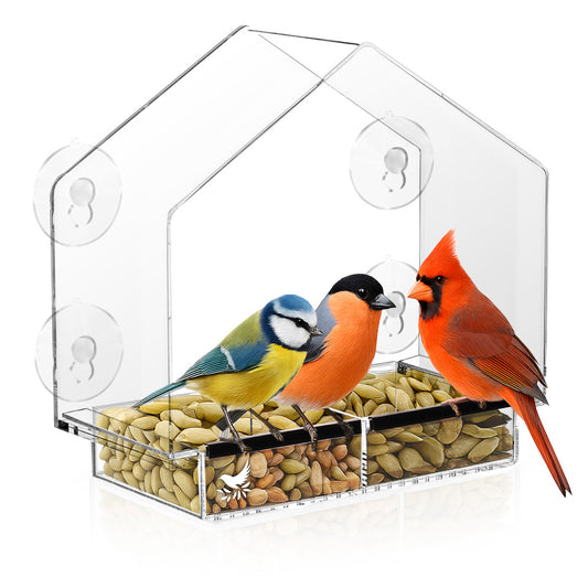 House Style Window Bird Feeder