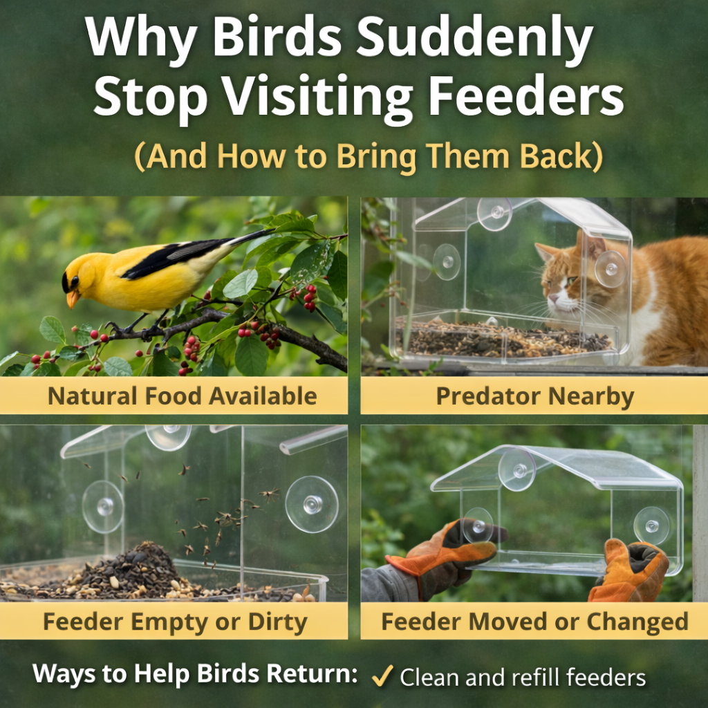 Why Birds Suddenly Stop Visiting Feeders (And How to Bring Them Back)