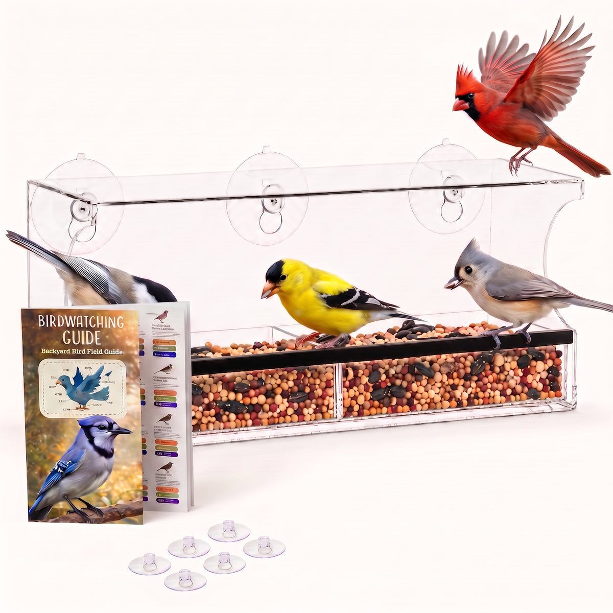 Ranch Window Bird Feeder + Bird Guide