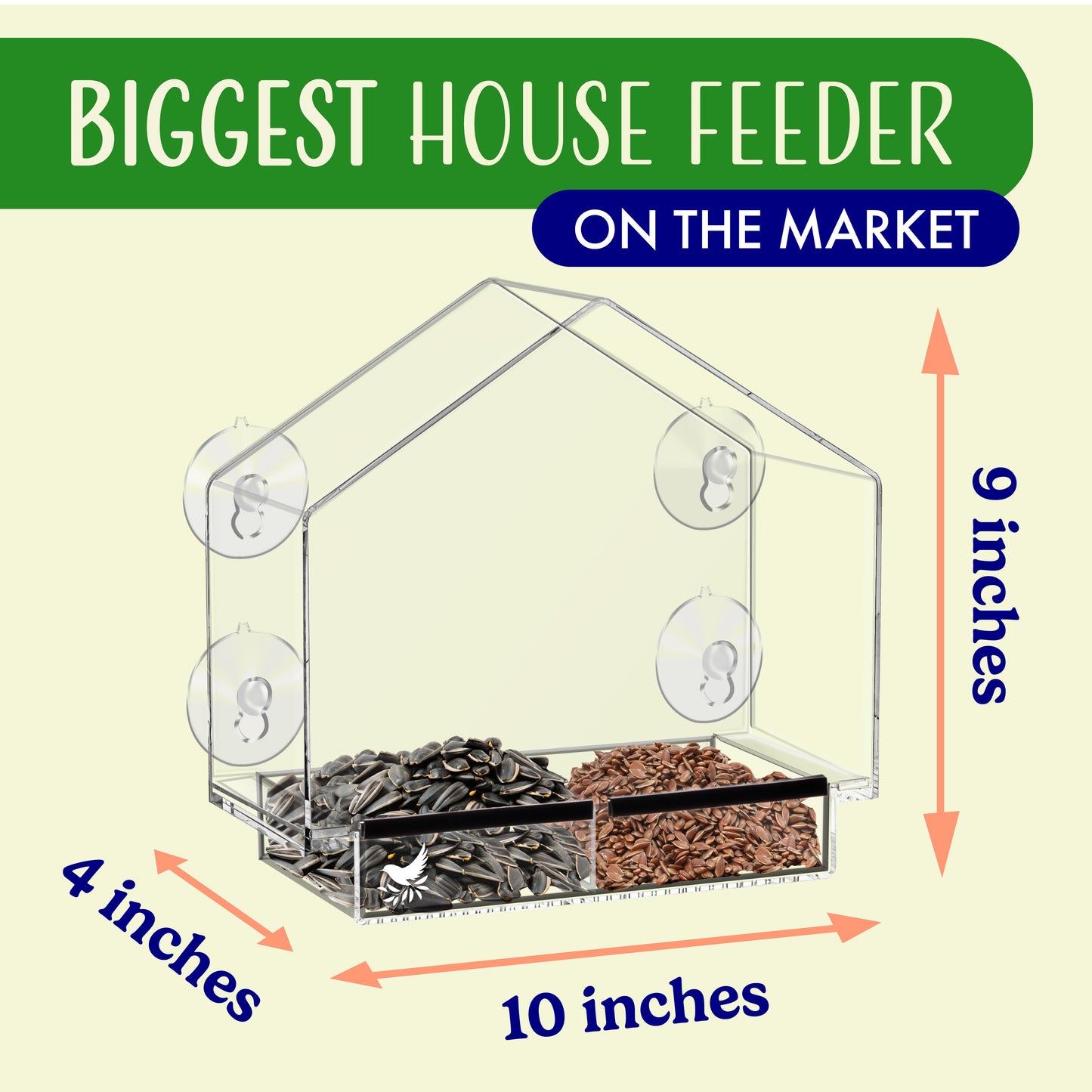 House Window Bird Feeder with Strong Suction Cups