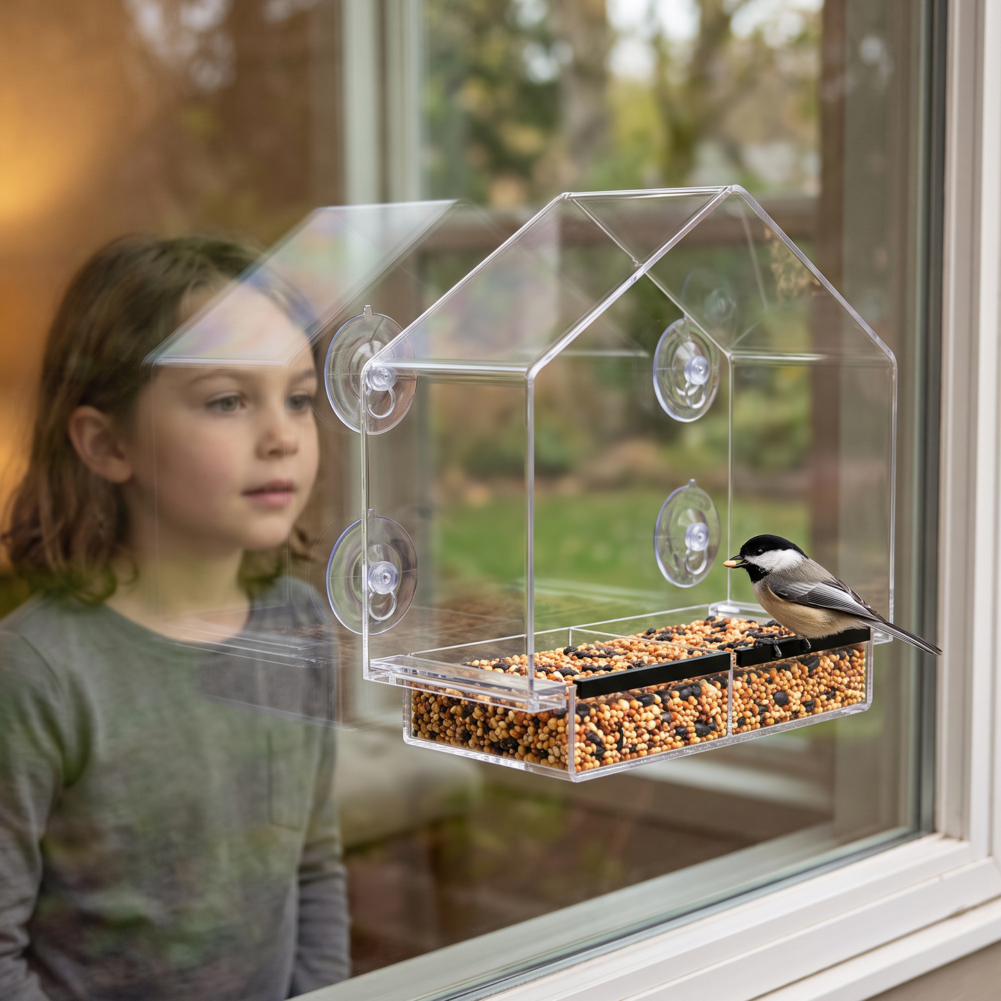 House Window Bird Feeder