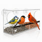 Window Bird Feeder with Strong Suction Cups and Seed Tray